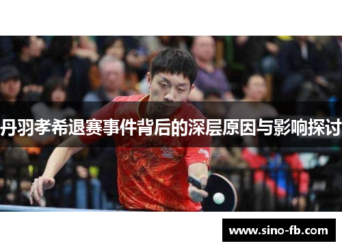 丹羽孝希退赛事件背后的深层原因与影响探讨